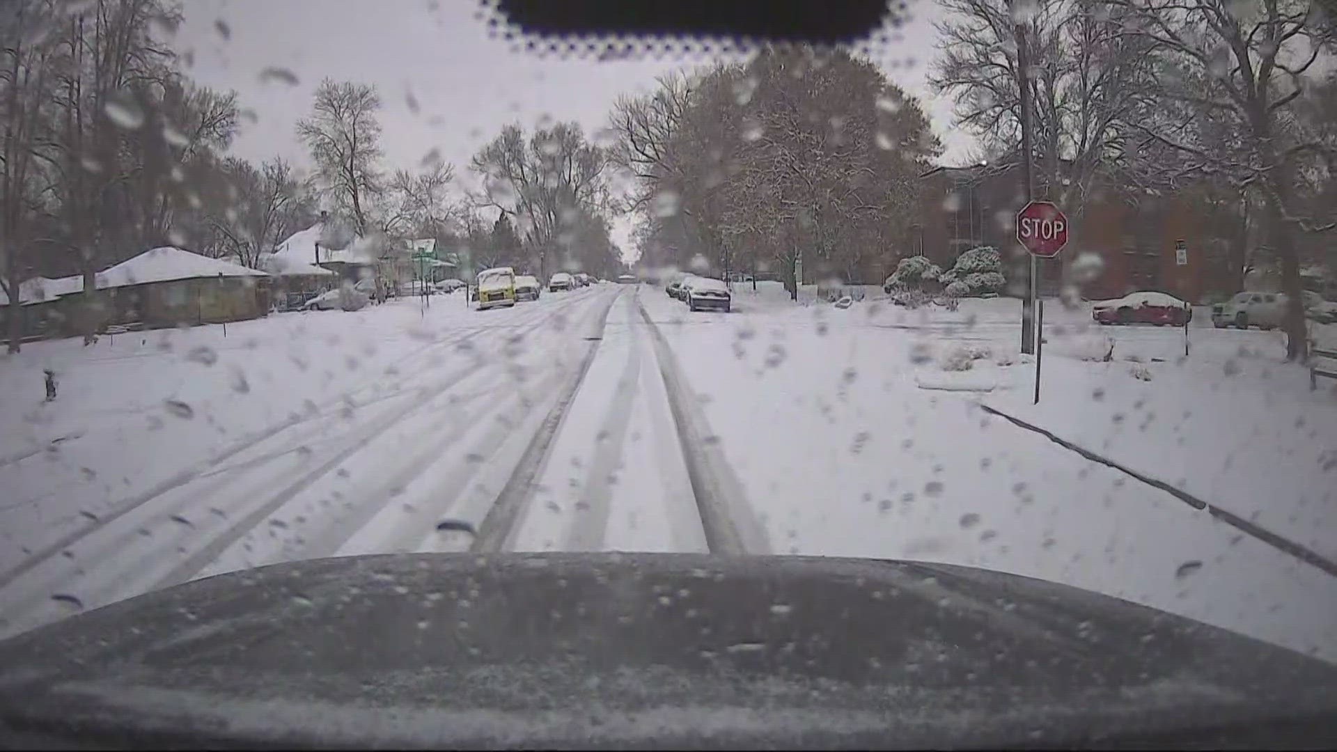 Drivers encountered slick, icy and snowy roads on Black Friday.